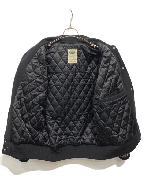 TED COMPANY（テッドカンパニー）TED COMPANY (テッドカンパニー) レザースリーブスタジャン ブラック サイズ:Mの古着・服飾アイテム
