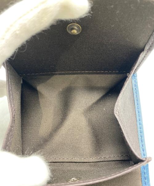 M+（エムピウ）M+ (エムピウ) 2つ折り財布 ブルーの古着・服飾アイテム