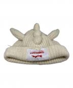 CHARLES JEFFREY LOVERBOYチャールズ ジェフリー ラバーボーイ）の古着「CHUNKY DRAGON BEANIE ニット帽」｜ホワイト