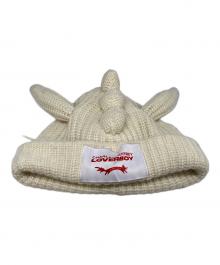 CHARLES JEFFREY LOVERBOY（チャールズ ジェフリー ラバーボーイ）の古着「CHUNKY DRAGON BEANIE ニット帽」｜ホワイト
