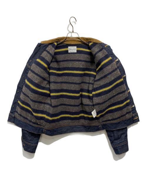 STUDIO D'ARTISAN（ステュディオダルチザン）STUDIO D'ARTISAN (ステュディオダルチザン) 襟コーデュロイブランケットライナーデニムジャケット インディゴ サイズ:Lの古着・服飾アイテム