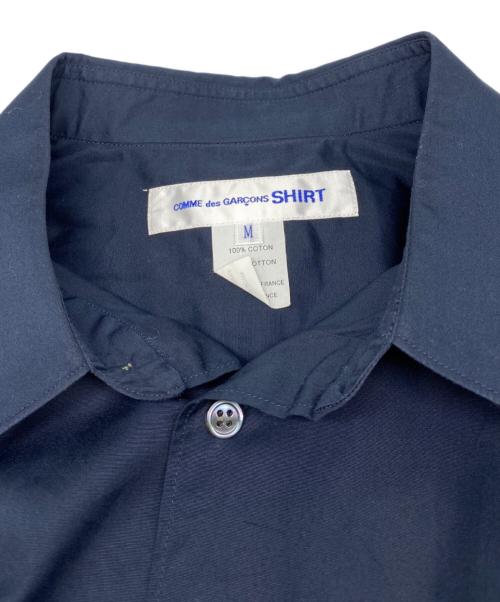 COMME des GARCONS SHIRT（コムデギャルソンシャツ）COMME des GARCONS SHIRT (コムデギャルソンシャツ) FOREVER コットンポプリンシャツ ネイビー サイズ:Mの古着・服飾アイテム