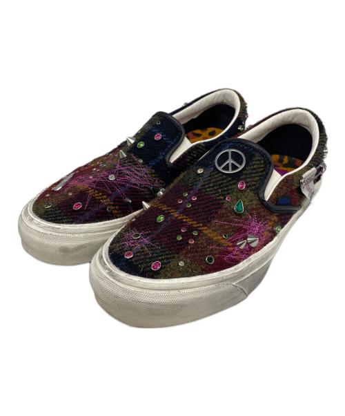 VANS（ヴァンズ）VANS (ヴァンズ) Harris Tweed (ハリスツイード) LX Classic Slip-On 98 ブラウン サイズ:26.5㎝の古着・服飾アイテム