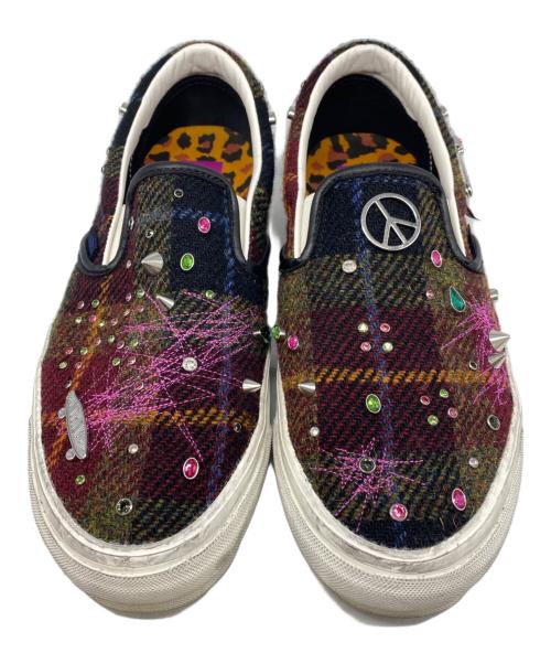 VANS（ヴァンズ）VANS (ヴァンズ) Harris Tweed (ハリスツイード) LX Classic Slip-On 98 ブラウン サイズ:26.5㎝の古着・服飾アイテム