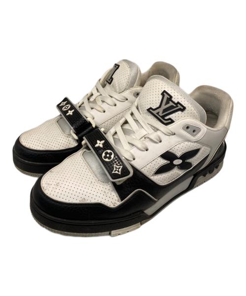 LOUIS VUITTON（ルイ ヴィトン）LOUIS VUITTON (ルイ ヴィトン) LV TRAINER SNEAKER ホワイト×ブラック サイズ:7 1/2の古着・服飾アイテム