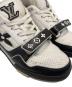 中古・古着 LOUIS VUITTON (ルイ ヴィトン) LV TRAINER SNEAKER ホワイト×ブラック サイズ:7 1/2：35000円