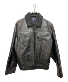 GAP（ギャップ）の古着「レザージャケット」｜ブラック
