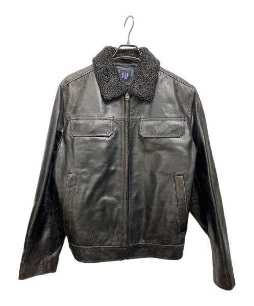 GAP（ギャップ）GAP (ギャップ) レザージャケット ブラック サイズ:Mの古着・服飾アイテム