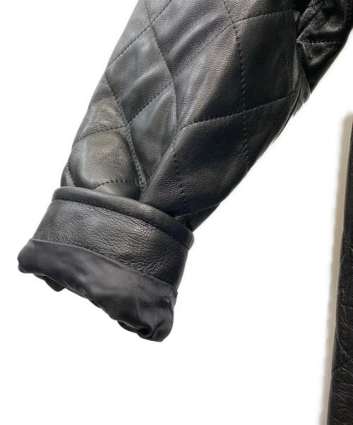 A.A.R（アール）A.A.R (アール) レザーキルティングコート ブラック サイズ:Lの古着・服飾アイテム