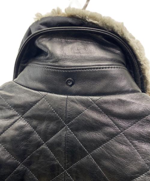 A.A.R（アール）A.A.R (アール) レザーキルティングコート ブラック サイズ:Lの古着・服飾アイテム