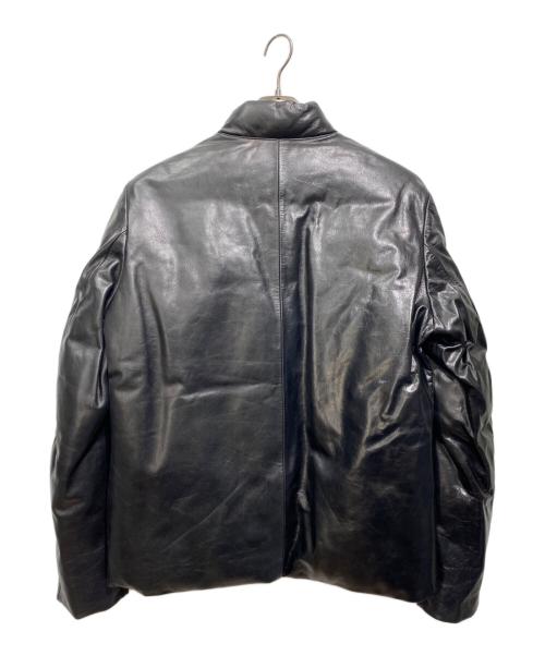 TETE HOMME（テット オム）TETE HOMME (テット オム) レザーダウンジャケット ブラック サイズ:XLの古着・服飾アイテム