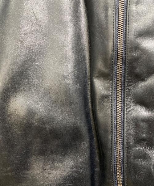 TETE HOMME（テット オム）TETE HOMME (テット オム) レザーダウンジャケット ブラック サイズ:XLの古着・服飾アイテム