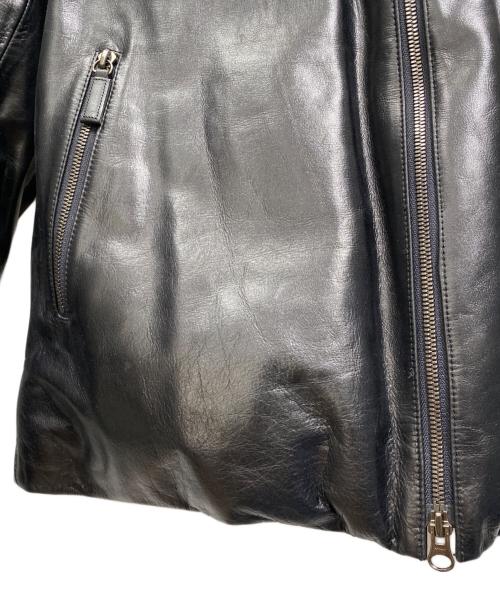 TETE HOMME（テット オム）TETE HOMME (テット オム) レザーダウンジャケット ブラック サイズ:XLの古着・服飾アイテム