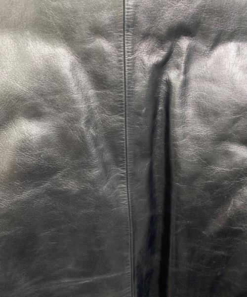 TETE HOMME（テット オム）TETE HOMME (テット オム) レザーダウンジャケット ブラック サイズ:XLの古着・服飾アイテム