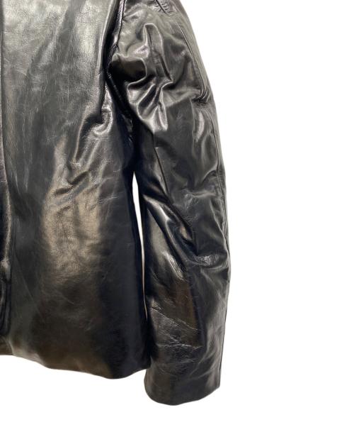TETE HOMME（テット オム）TETE HOMME (テット オム) レザーダウンジャケット ブラック サイズ:XLの古着・服飾アイテム