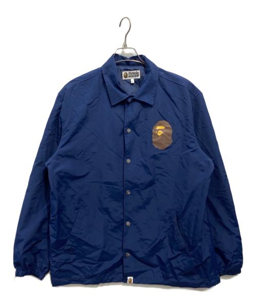 A BATHING APE（アベイシングエイプ）A BATHING APE (アベイシングエイプ) BIG HEAD COACH JACKET ネイビー サイズ:Lの古着・服飾アイテム