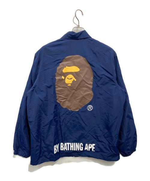 A BATHING APE（アベイシングエイプ）A BATHING APE (アベイシングエイプ) BIG HEAD COACH JACKET ネイビー サイズ:Lの古着・服飾アイテム
