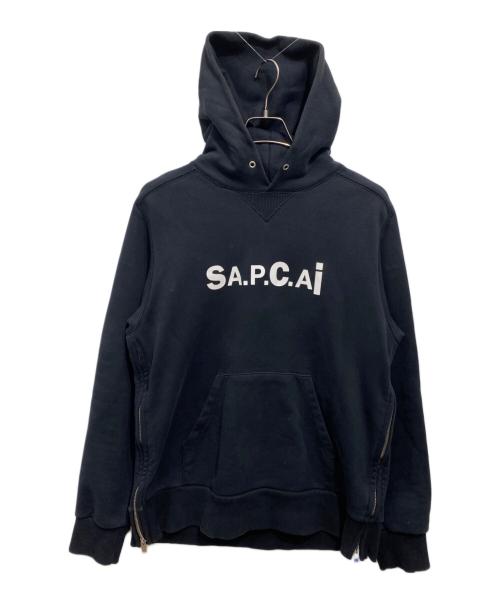 sacai（サカイ）sacai (サカイ) A.P.C. (アーペーセー) 21SS HOODIE TAIYO ブラック サイズ:Mの古着・服飾アイテム