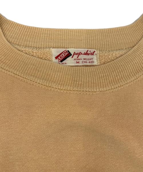 akom（アコム）akom (アコム) 50’s クルーネックスウェット ベージュ サイズ:Mの古着・服飾アイテム