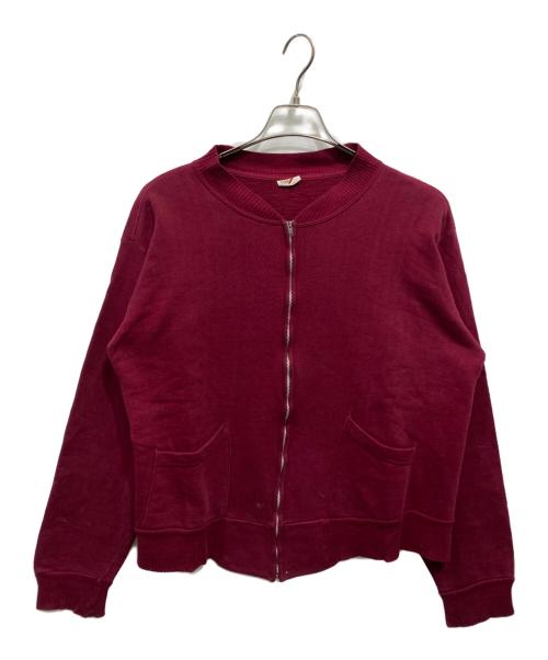 akom（アコム）akom (アコム) 50’s ジップアップスウェット レッド サイズ:XLの古着・服飾アイテム