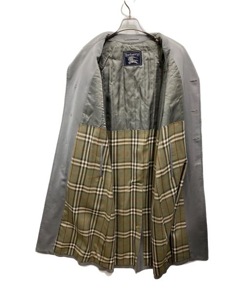 Burberry's（バーバリーズ）Burberry's (バーバリーズ) 裏地ノヴァチェックステンカラーコート グリーン サイズ:170の古着・服飾アイテム