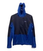 Patagoniaパタゴニア）の古着「メンズ・R1 プルオーバー・フーディ」｜ブルー×ブラック