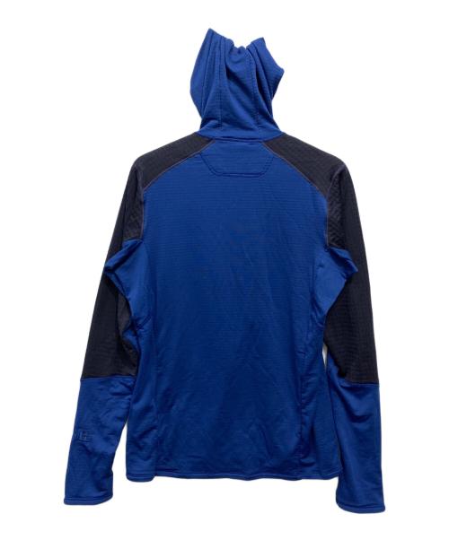 Patagonia（パタゴニア）Patagonia (パタゴニア) メンズ・R1 プルオーバー・フーディ ブルー×ブラック サイズ:Lの古着・服飾アイテム