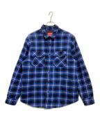 SUPREMEシュプリーム）の古着「19AW Arc Logo Quilted Flannel Shirt」｜ブルー