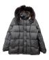 BURBERRY LONDON（バーバリーロンドン）の古着「フォックスファー付裏ノバチェックダウンジャケット」｜グレー