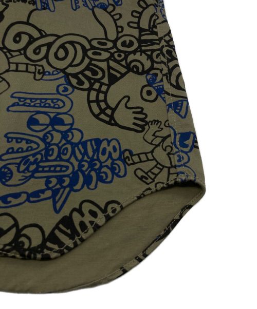 COMME des GARCONS SHIRT（コムデギャルソンシャツ）COMME des GARCONS SHIRT (コムデギャルソンシャツ) NOAH LYON (ノア ライオン) 総柄S/Sシャツ オリーブ サイズ:Sの古着・服飾アイテム