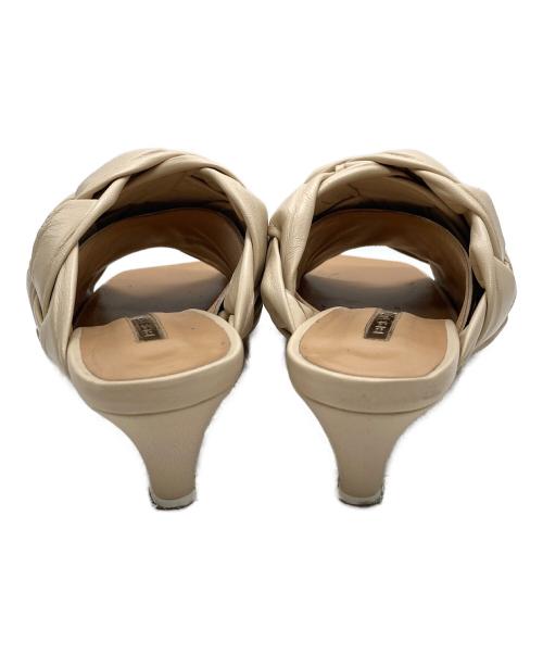 Brenta（ブレンタ）Brenta (ブレンタ) イントレチャートヒールサンダル ベージュ サイズ:36の古着・服飾アイテム