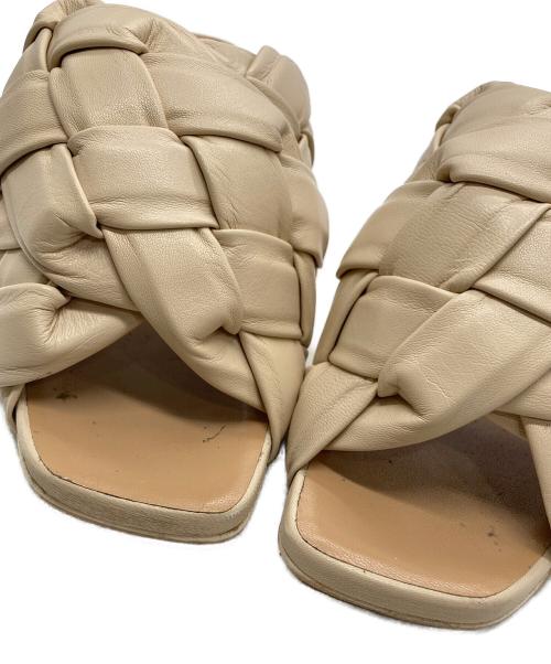 Brenta（ブレンタ）Brenta (ブレンタ) イントレチャートヒールサンダル ベージュ サイズ:36の古着・服飾アイテム