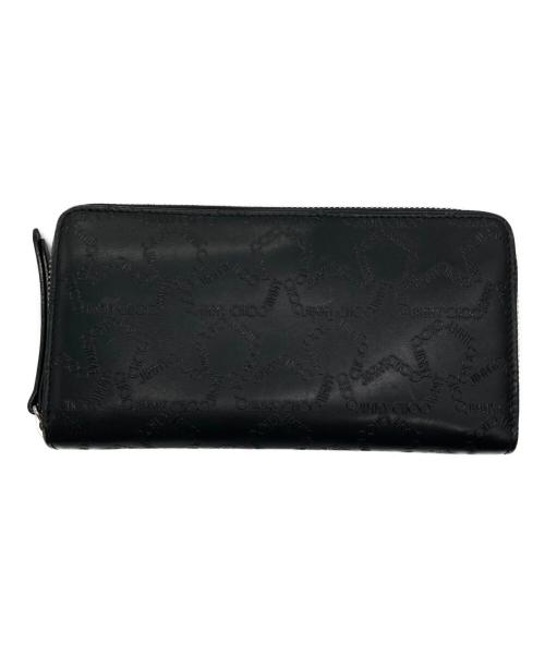 JIMMY CHOO（ジミーチュウ）JIMMY CHOO (ジミーチュウ) ラウンドファスナー長財布 ブラックの古着・服飾アイテム
