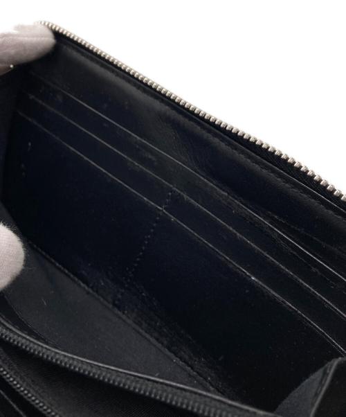 JIMMY CHOO（ジミーチュウ）JIMMY CHOO (ジミーチュウ) ラウンドファスナー長財布 ブラックの古着・服飾アイテム