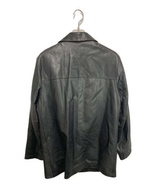 COACH（コーチ）COACH (コーチ) レザーカーコート ブラック サイズ:Sの古着・服飾アイテム