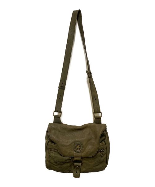 HUNTING WORLD（ハンティングワールド）HUNTING WORLD (ハンティングワールド) バッファローレザー ウォッシュドキャリーオール カーキ サイズ:なしの古着・服飾アイテム