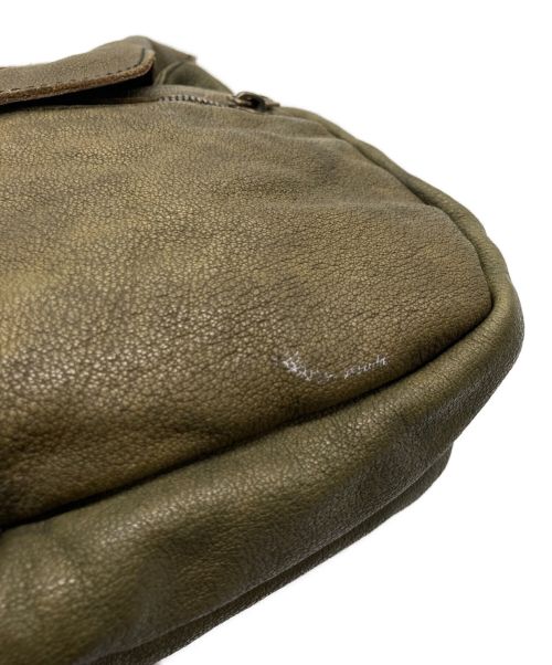 HUNTING WORLD（ハンティングワールド）HUNTING WORLD (ハンティングワールド) バッファローレザー ウォッシュドキャリーオール カーキ サイズ:なしの古着・服飾アイテム