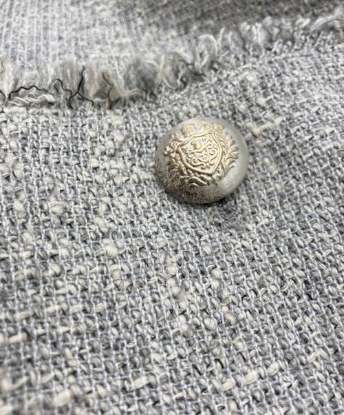 La TOTALITE（ラ ト―タリテ）La TOTALITE (ラ ト―タリテ) ミックスツイードノーカラージャケット グレー サイズ:FREEの古着・服飾アイテム