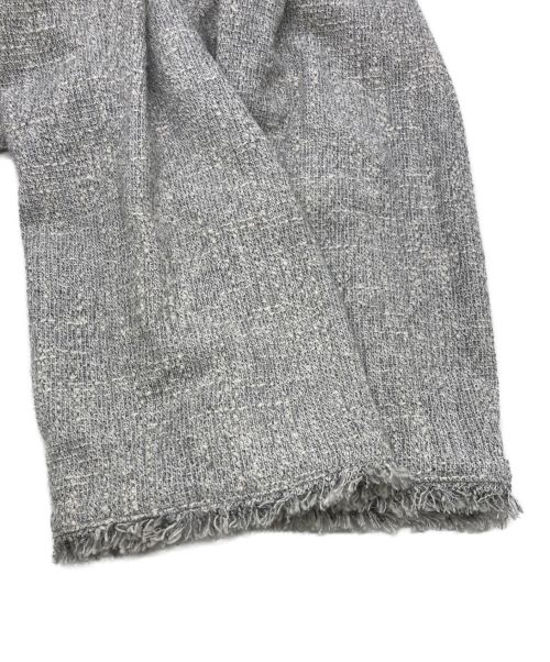 La TOTALITE（ラ ト―タリテ）La TOTALITE (ラ ト―タリテ) ミックスツイードノーカラージャケット グレー サイズ:FREEの古着・服飾アイテム