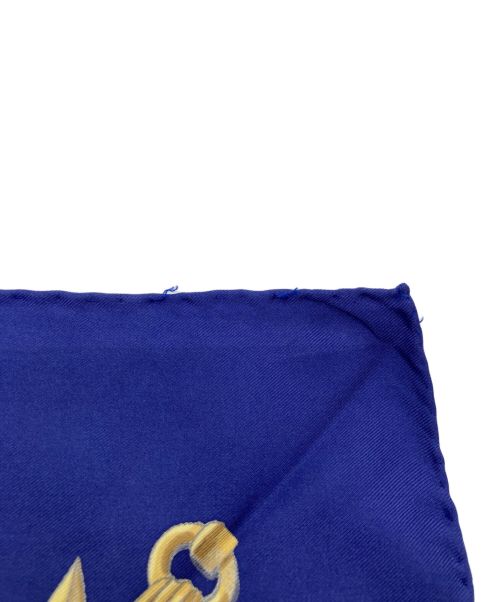 HERMES（エルメス）HERMES (エルメス) カレ90 marine et cavalerie ブルーの古着・服飾アイテム