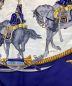 中古・古着 HERMES (エルメス) カレ90 marine et cavalerie ブルー：11000円