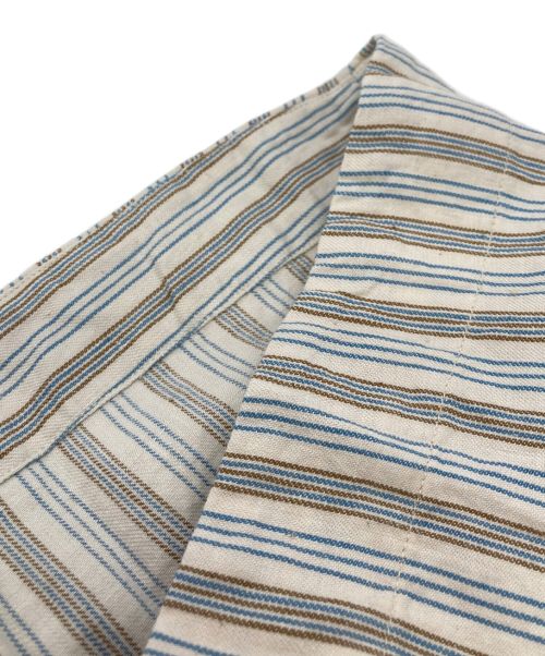 45R（フォーティファイブ・アール）45R (フォーティーファイブアール) インドカディシャツデニムのイージーギャザースカート ブルー×ホワイト サイズ:00の古着・服飾アイテム