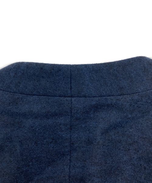 INDIVI（インディヴィ）INDIVI (インディヴィ) ウールノーカラースーツ ネイビー サイズ:Sの古着・服飾アイテム