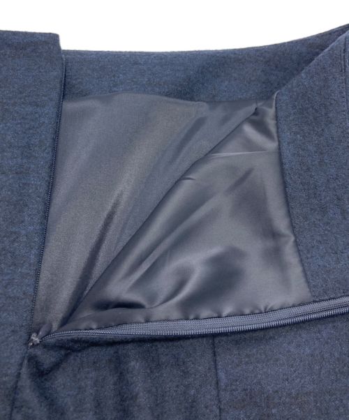 INDIVI（インディヴィ）INDIVI (インディヴィ) ウールノーカラースーツ ネイビー サイズ:Sの古着・服飾アイテム