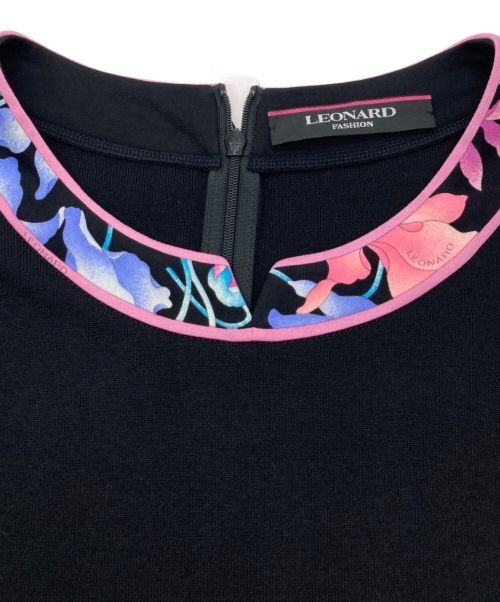 LEONARD FASHION（レオナールファッション）LEONARD FASHION　 (レオナールファッション) ドッキングワンピース ブラック サイズ:SIZE40の古着・服飾アイテム