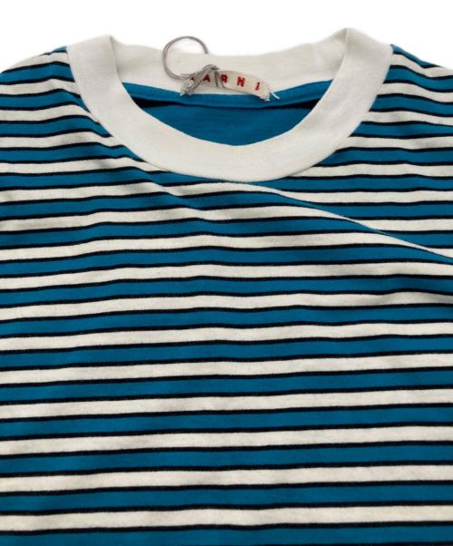 MARNI（マルニ）MARNI (マルニ) ボーダーTシャツ ブルー サイズ:SIZE48の古着・服飾アイテム