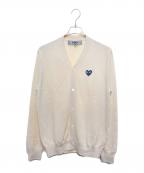 PLAY COMME des GARCONSプレイコムデギャルソン）の古着「カシミヤハートワッペンカーディガン」｜ベージュ