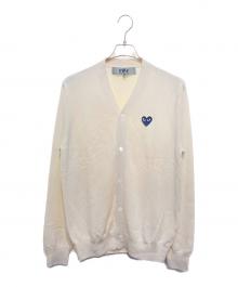 PLAY COMME des GARCONS（プレイコムデギャルソン）の古着「カシミヤハートワッペンカーディガン」｜ベージュ
