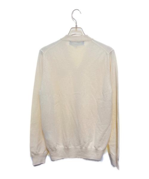 PLAY COMME des GARCONS（プレイコムデギャルソン）PLAY COMME des GARCONS (プレイ コムデギャルソン) カシミヤハートワッペンカーディガン ベージュ サイズ:Lの古着・服飾アイテム