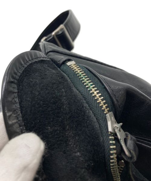 warp&woof（ワークウーフ）warp&woof (ワークウーフ) レザーウエストバッグ ブラックの古着・服飾アイテム